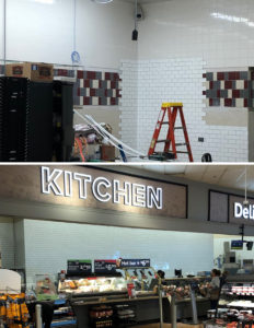 Before and After of Grocery Store Food Counter