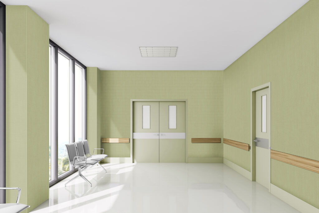wall protection in a hospital