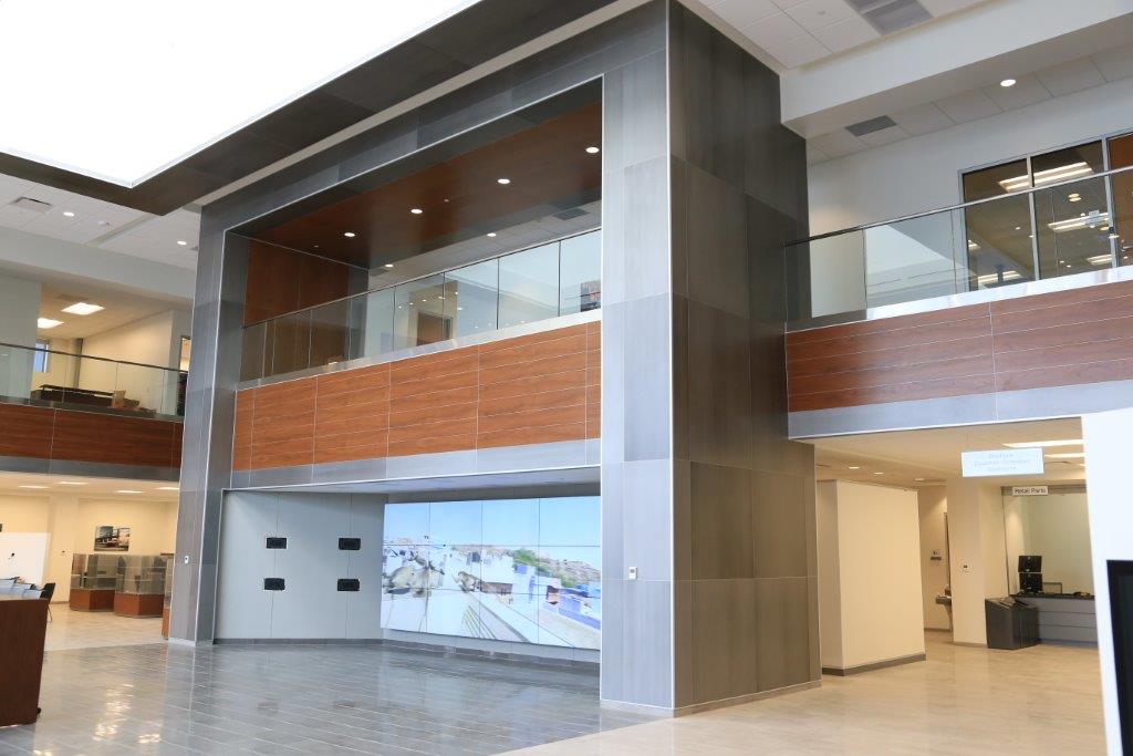 two story interior lobby space